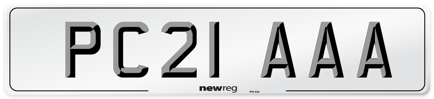 PC21 AAA Number Plate from New Reg